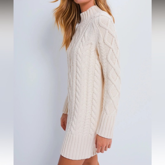 Hyacinth House Cream Whistler Cable Sweater Dress - Picture 3 of 12